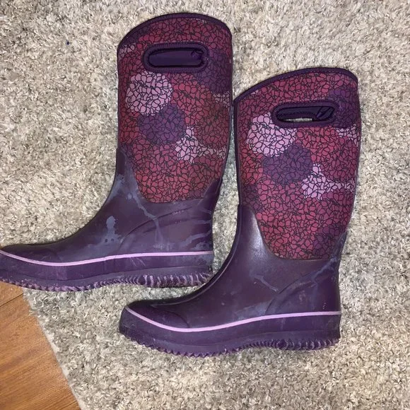All Weather Purple Boots Women's Size 6 - Picture 2 of 6